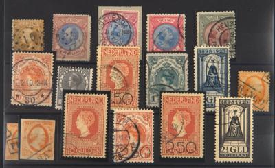 .gestempelt/Briefstück/* - Sammlung Niederlande ca. 1852/1942 u.a. mit Nr. 29, - Francobolli e cartoline