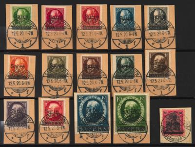 .gestempelt/Briefstück/* - Sammlung Saargebiet, - Briefmarken