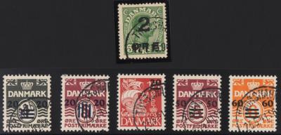 .gestempelt - Färöer Inseln Nr. 1 mit Fotoattest Grönlund sowie Nr. 2/6, - Briefmarken