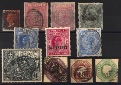 .gestempelt/*/** - Großbrit. - Sammlung  1840/1970 inkl. Auslandspostämter, - Stamps and postcards