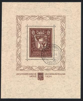 .gestempelt - Liechtensteinblock Nr. 1 (VADUZBLOCK) mit - Stamps and postcards