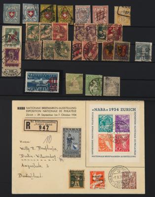 .gestempelt/Poststück - Sammlung Schweiz ca. 1850/1995, - Francobolli e cartoline