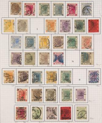 .gestempelt - Schöne Sammlung  Hongkong 1862/1949 m. Portom., - Stamps and postcards