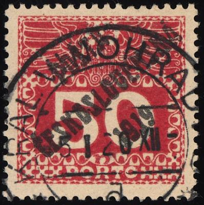.gestempelt - Tschechosl. Nr. 80 mit Entwertung vom 5.1. 1920, - Briefmarken
