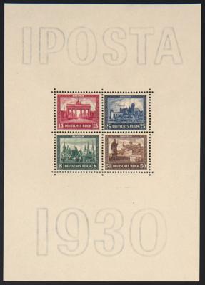 */**/(*) - Sammlung D.Reich 1923/1932 u.a. Bl. Nr. 1 (IPOSTA), - Francobolli e cartoline