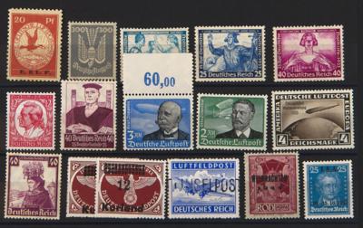 */**/(*) - Sammlung D.Reich ca. 1919/1945 incl. Dienst und etwas Feldpost, - Stamps and postcards