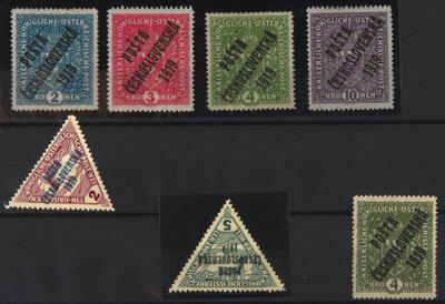 * - Tschechosl. 1919 - Kl. Patie Überdruckausgaben, - Briefmarken