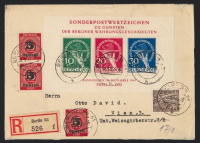 Poststück - Berlin Block Nr. 1 mit - Stamps and postcards