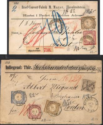 Poststück/Briefstück - D.Reich - Partie Poststücke Brustschildausg., - Stamps and postcards