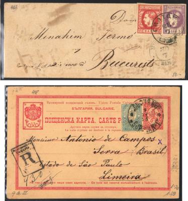 Poststück/Briefstück - Partie Poststücke Osteuropa mit Rumänien, - Briefmarken