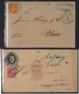 Poststück/Briefstück - Partie Poststücke Preußen u.a. mit div. Auslandspost nach Österreich, - Známky a pohlednice