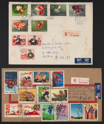 Poststück/Briefstück - VR China - Partie Poststücke meist 1970er und 1980er, - Francobolli e cartoline