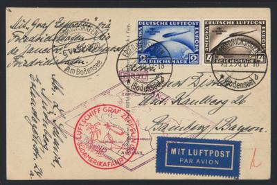 Poststück - D.Reich Nr. 438/39 (Südamerikafahrt) auf Karte ab Friedrichshafen vom 18.5. 1930, - Briefmarken