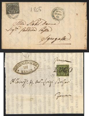 Poststück - Kirchenstaat - 1855/64 - ca. 40 div. Briefe - Briefmarken