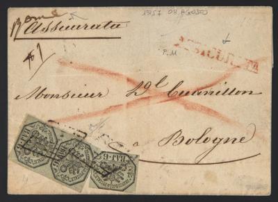 Poststück - Kirchenstaat - 1857 - Brief - Briefmarken