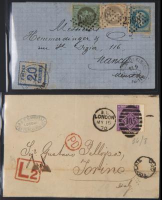 Poststück - Kl. Partie Poststücke Alt - Europa u.a. mit Großbrit., - Briefmarken