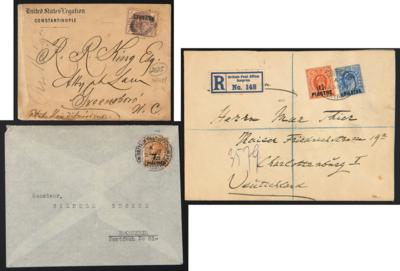 Poststück - Partie britische Post aus Constantinopel bzw. Smyrna 12 Belege nach USA, - Stamps and postcards