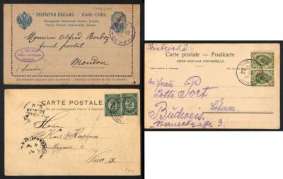 Poststück - Partie russische Post in der Levante Karten und Briefe, - Briefmarken
