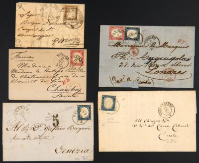 Poststück - Sardinien - 1858/64 - 17 div. Briefe, - Briefmarken