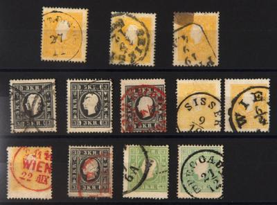 .gestempelt/Briefstück - Österr. Spezialsammlung Ausg. 1858/1864 (Nr. 10I u. II/15I u. II., - Briefmarken