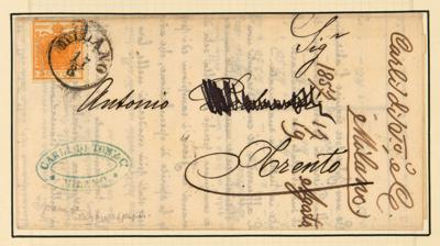 .gestempelt/*/Briefstück/Poststück - Sammlung Lombardei mit Post in der Levante und auf Kreta, - Francobolli e cartoline