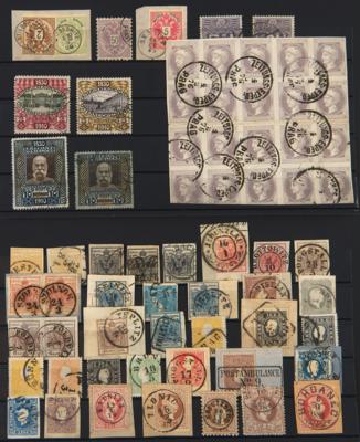 .gestempelt/Briefstück/Poststückn - Sammlung Österr. Monarchie ab 1850, - Francobolli e cartoline