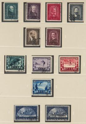 .gestempelt/Briefstück - Sammlung Österr. I. Rep. mit Künstlerhilfe, - Stamps and postcards