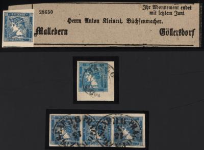 */gestempelt/Briefstück - Speziallos Österr. Nr.6 (BLAUER - Briefmarken