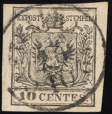 .gestempelt - Lombardei Nr. 2M Type III GRAU mit zentrisch sitzendem, - Stamps and postcards
