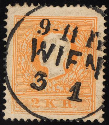 .gestempelt - Österr. Nr. 10IId DUNKELORANGE, - Briefmarken