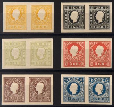 (*) - Österr. Monarchie - NEUDRUCKBOGENPROBEN Österr. 1884, - Briefmarken