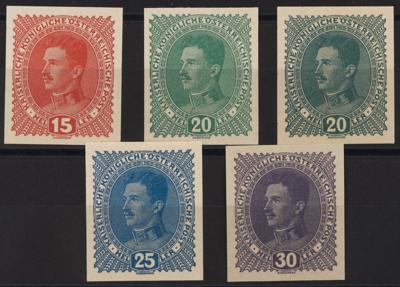 ** - Österr. Nr. 221U/24U (Freimarkenausg. Kaiser Karl aus 1917 UNGEZÄHNT, - Stamps and postcards