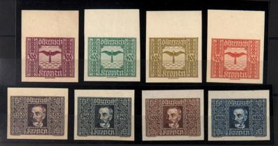 ** - Österr. Nr. 425U/32U (Flugpostmarken 1923/24 UNGEZÄHNT), - Stamps and postcards