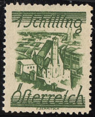 ** - Österr. Nr. 466b (1 S Ziffern 1925 SCHWARZGELBLICHGRÜN), - Stamps and postcards