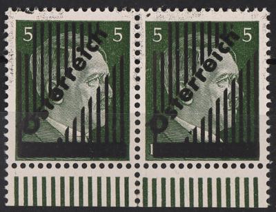 ** - Österr. Nr. 668 I Unterrandpaar mit Plattenfehler "kurzes h", - Stamps and postcards