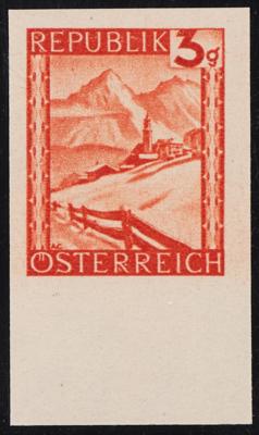 ** - Österr. Nr. 847U (3 Gr. Rote - Briefmarken