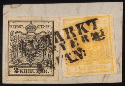 Briefstück - Österr. Ausg. 1850 - Abstempelungen - Francobolli e cartoline