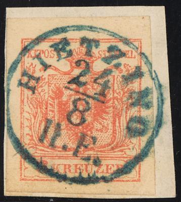 Briefstück - Österr. Ausg. 1850 - Nr. 3MIIIb rosarot mit klarem, - Francobolli e cartoline