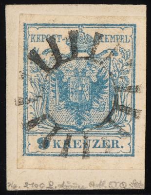 Briefstück - Österr. Ausg. 1850 - Nr. 5H Type I mit stummen Stempel von PESTH (Müller Nr. 2116f/2.100 Punkte), - Známky a pohlednice