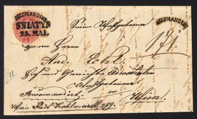 Briefstück - Österr. Ausg. 1863/64 - "SNIATYN/25. MAI." - Stamps and postcards