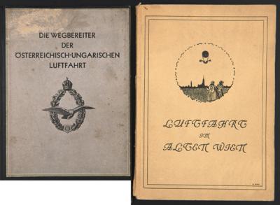 Interess. Partie Literatur zum Thema frühe Luftfahrt auch mit Bezug Österreich, - Briefmarken