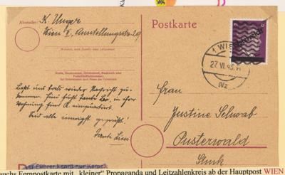 Poststück - Ausstellungsobjekt der - Briefmarken