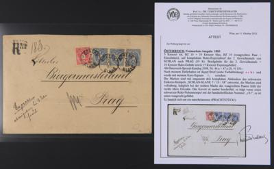 Poststück/Briefstück - Österr. Monarchie - Partie Poststücke Ausg. 1883 u.a. mit Rekopost aus Libochowitz, - Briefmarken