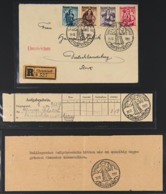 Poststück - Christkindl 1951 - Reko - Brief vom 31.12. 1951 nach Deutschlandsberg, - Stamps and postcards