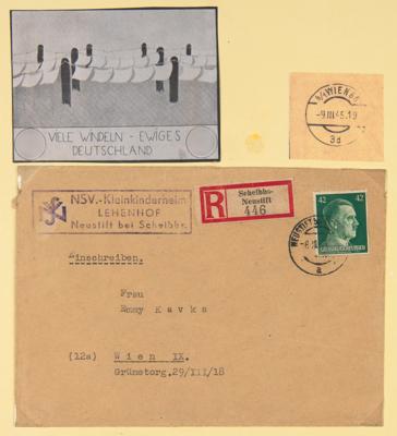 Poststück - Dokumentarsammlung Kinder im Kriegsjahr 1945 und knapp danach mit einer Fülle an Schicksalen, - Známky a pohlednice