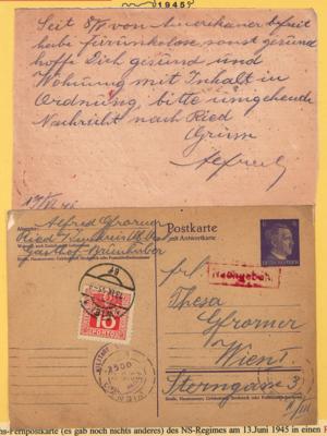 Poststück - Oberösterreich 17. Juni - Briefmarken