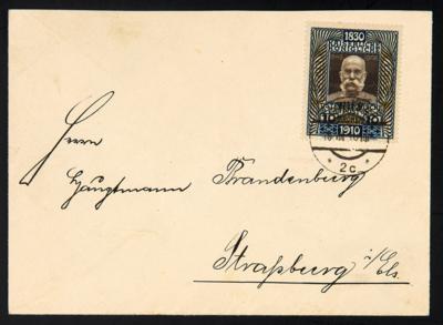 Poststück - Österr. - 10K 1910 mit ERSTTAGSSTEMPEL von Wien 45 auf Kuvert, - Francobolli e cartoline