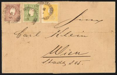 Poststück - Österr. Ausg. 1858 - Nr. 10II - Známky a pohlednice