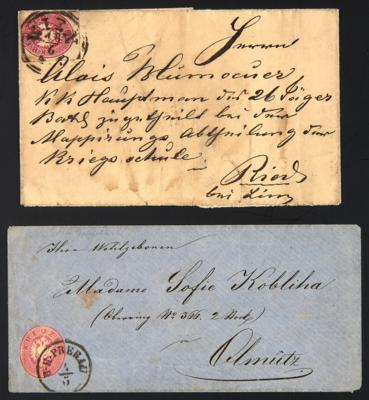 Poststück - Österr. Ausg. 1864/64, - Francobolli e cartoline