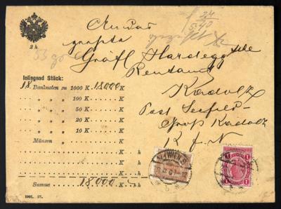 Poststück - Österr. Monarchie -   ANK - Stamps and postcards
